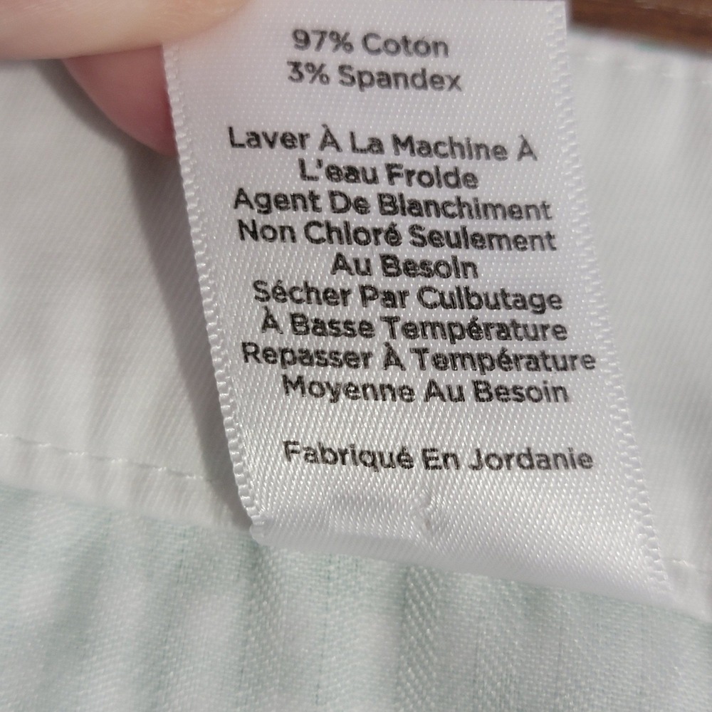Talbots Skimmer Pants 6 Green Gingham Check Cropped Cotton Coastal Preppy Classy - Picture 9 of 14
